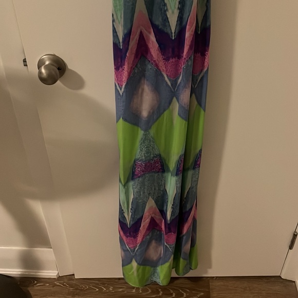 Nasty Gal Collection - colourful cutout maxi dress, 100% silk - Picture 2 of 4